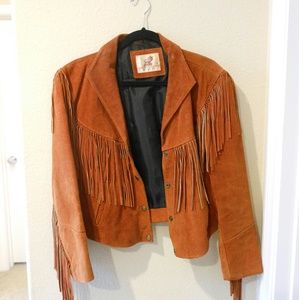 Vintage Leather Fringe Jacket